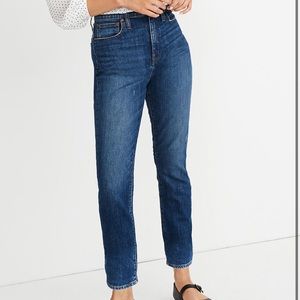 Madewell High-rise slim boyjean in Barksdale wash